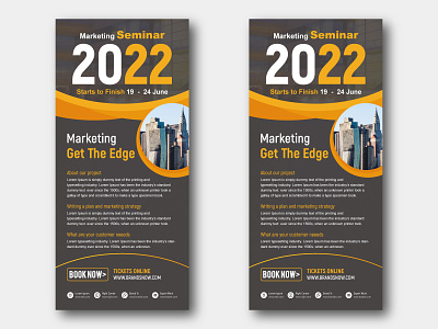 MARKETING SEMINAR RACK CARD OR DL FLYER TEMPLATE adbanner advertisement banner banner template branding business flyer corporate flyer design dl flyer facebook post flyer graphic design illustration logo marketing dl flyer marketing flyer rack card