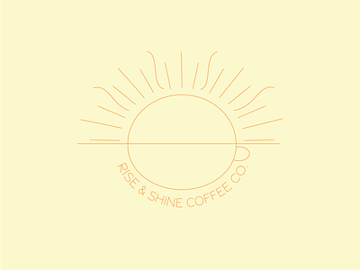 Rise & Shine Coffee Co: Coffee Shop Logo Mockup branding design flat icon illustration illustrator logo