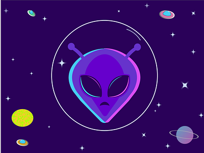 Cosmic Friend design flat graphic icon illustration illustrator space