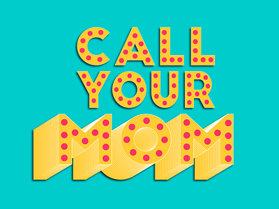 Call Your Mom bling call design fun graphic graphic design groovy happy icon illustration illustrator jewels logo love mom trends trendy type typography vector