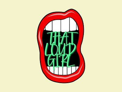 That Loud Girl bold brand branding color design flat fun graphic graphic design icon illustration illustrator lips logo logo ideas personality vector