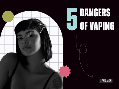 Dangers of Vaping Ad ad art clean color concept creative design flat graphic graphic design icon illustration illustrator minimal modern retro social media type typography vector