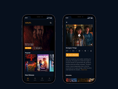 Movie streaming app mobile app movie movie app movie streaming product design ui design uiux