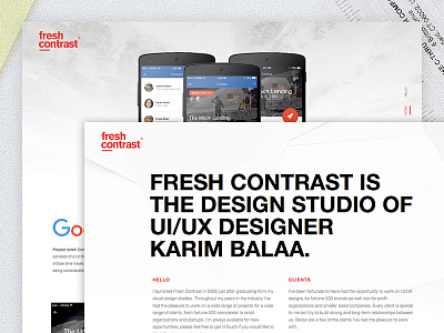 Portfolio website design fresh karim portfolio web