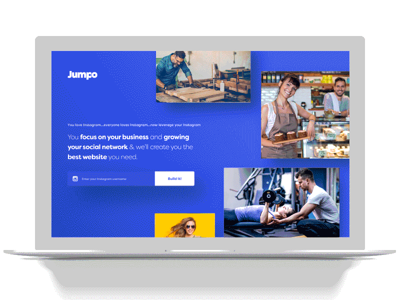 Jumpo after effects animation form interaction jumpo landing page loading slide