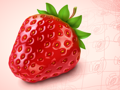 Strawberry berry icon illustration red strawberry vector