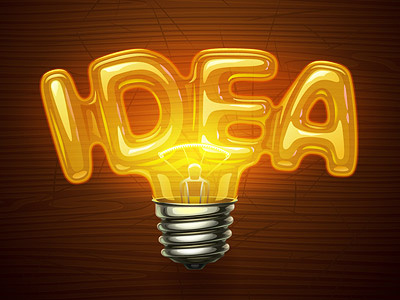 Idea Bulb bulb design glass icon idea illustration illustrator light vector yellow