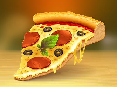Pizza design food fresh icon illustration illustrator kolopach painting pizza vector