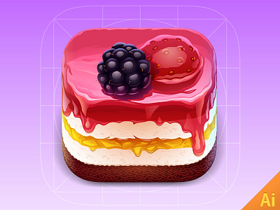 Ios Cake Icon cake cake icon ericons funny icon icon for iphone illustration illustrator ios ios icon kolopach vector