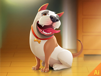 Happy Dog animal dog ericons funny happy dog icon illustration illustrator kolopach vector