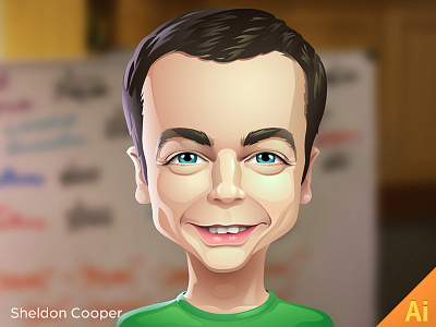 Sheldon big bang theory character ericons face funny icon illustration illustrator kolopach sheldon cooper vector