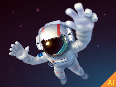 Astronaut by Erfan Nuriyev on Dribbble