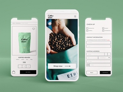 Mobile website design I coffee shop