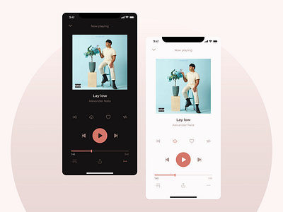 UI Music player I Dark&Light mode