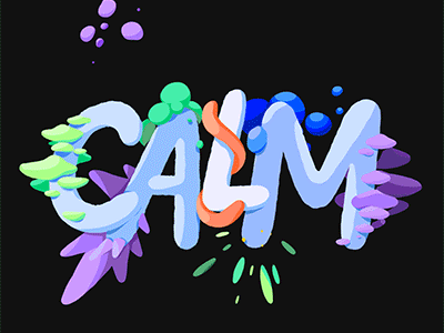Calm animation animation calm lettering loop zutto
