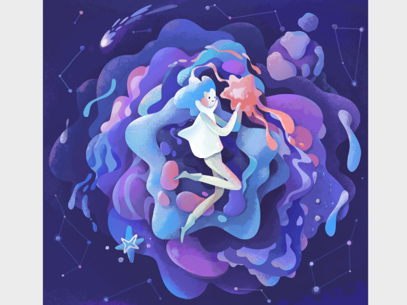 Space space abstract illustration zutto