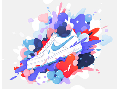💭Nike Air Force 1 concept💭 ad airforce1 concept design explosion illustration nike sneaker zutto