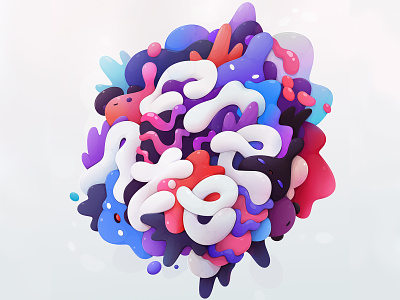 create abstract illustration lettering vector zutto