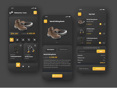 Outdoor Shop App designs, themes, templates and downloadable graphic ...