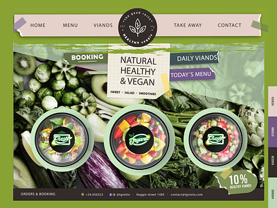Organic Vegan Food Landing Page UI