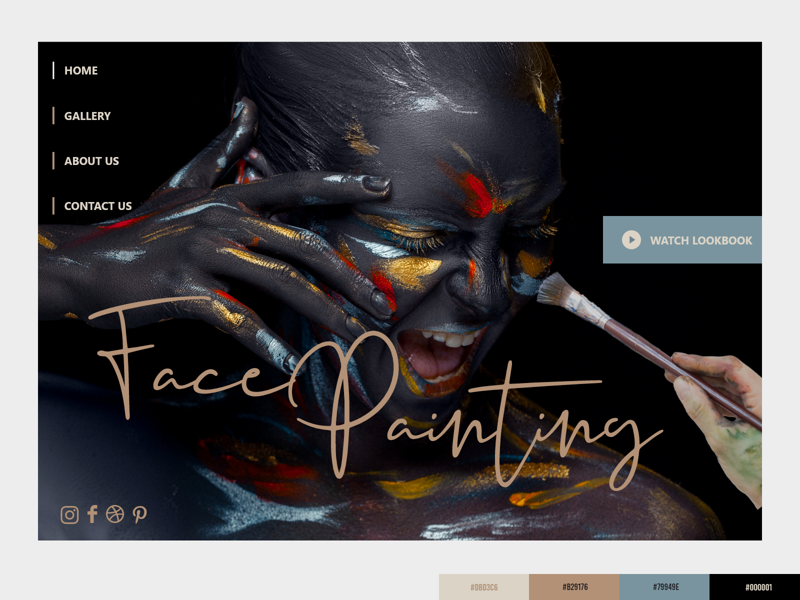 Face Painting site Landing Page UI by Rizu Sadaf on Dribbble