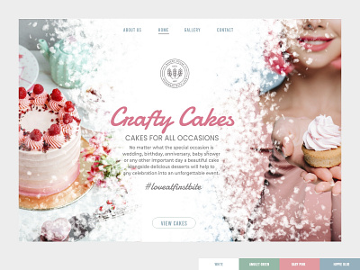 Landing Page UI for Cake Shop cake cake online cakeshop color palette design homepage landing landing page long page online order ui uiux web website