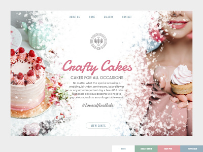 Landing Page UI for Cake Shop