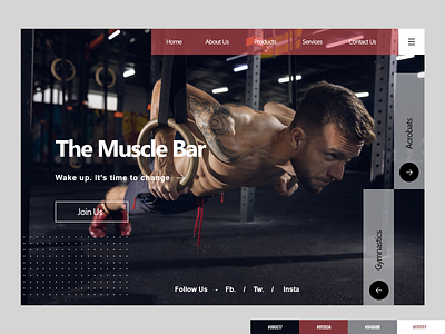 Gym Web Landing Page UI design gmy gym landing page ui uiux website