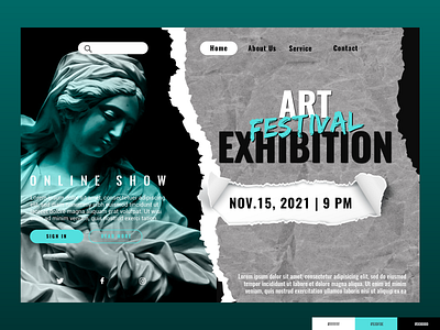 Art Exhibition Web Landing Page UI