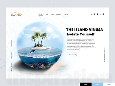 Travel Island Landing Page UI color palette design image island landing page new trending uiux web website