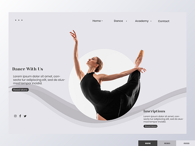 Dancing Academy Web Landing Page UI