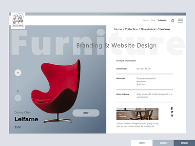 Furniture Sofa Landing Store UI color palette design furniture landing page new sofa ui uiux website