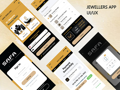 Jewellers App UI app chain design gold illustration jewellers mobile app new new design app uiux