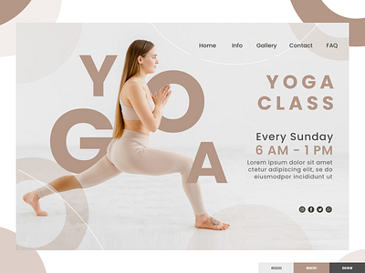 Yoga Class Landing Website Page UI class color palette design illustration landing page medidate new uiux website yoga