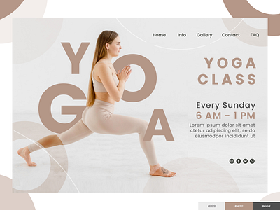 Yoga Class Landing Website Page UI