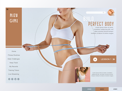 Body Fitness Homepage UI