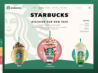 Redesign Starbucks Landing Page by Rizu Sadaf on Dribbble