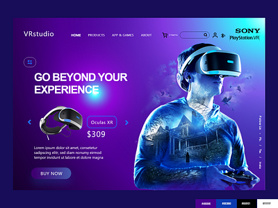 Redesign Sony VR Play Station Landing Page