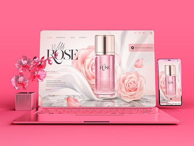 Wild Rose Perfume Landing Page UI