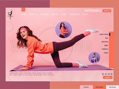 Body Fitness Landing Page UI