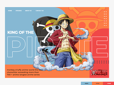 Redesign One Piece Landing Page branding color palette design illustration landing page logo new one piece ui uiux website