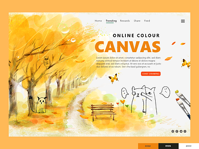 Landing Page for Online Colour Canvas