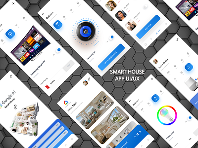 Smart House Mobile Application UI color palette design landing page new ui uiux website