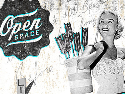 Open Space Poster band collage design illustration music poster texture vintage