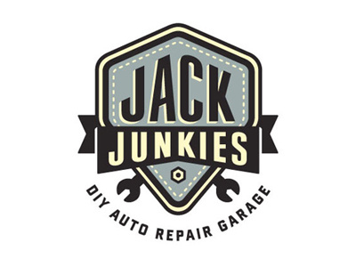 Jack Junkies Logo branding masculine shield