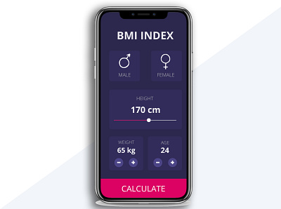 BMI CALCULATOR 004 app design app mockup appdesign bmi bmi calculator calculator dailyui design graphic design mockup phone phonemockup web design