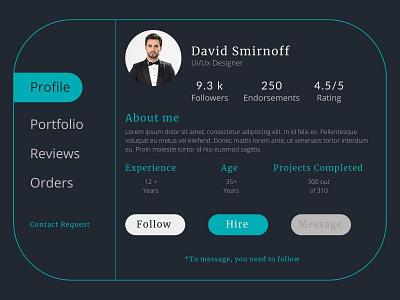 User Profile Design branding dailyui design graphic design profile profilepage profilepagedesign ui uidesign uiuxdesign user interface userprofile ux uxdesign webdesign