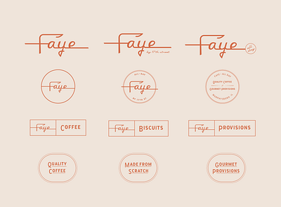 Faye | Logo System brand identity branding design design collateral environmental graphics graphic design illustration packaging signage