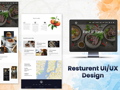 Restaurant Webpage UI Design branding design ui ux webdesign