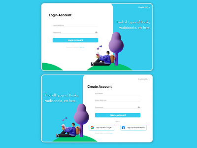 Login & Sign Up Design branding design figma ui ux webdesign wordpress